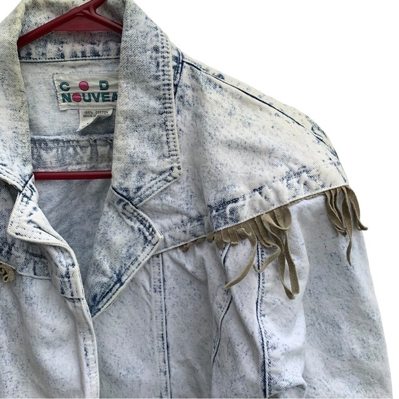 Vintage Acid Wash Blue Jean Denim Jacket Women’s Size Small - Picture 2 of 8